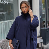 Cape Trench Coat - dark blue