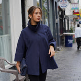Cape Trench Coat - dark blue