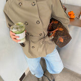 Funnel Neck Trench Coat - green