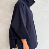 Cape Trench Coat - dark blue