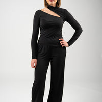 Wide Leg Twin Set – Black