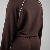 Sporty Wide Leg Set - Brown