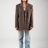 Fur Touch Blazer – brown