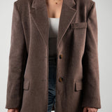 Fur Touch Blazer – brown