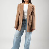 Fur Touch Blazer – camel