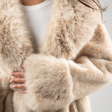 Soft Luxe Faux Fur Coat – Beige