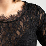 See Through Lace Top – Black