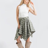 Ruffle Tie-around Skirt - Green