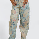 Floral Straight Jeans