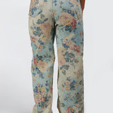 Floral Straight Jeans