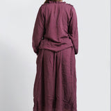 Ruffle Twin Set Skirt – Burgundy