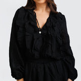 Ruffle Twin Set Skirt – Black