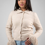 Fringe Flow Cardigan – Cream