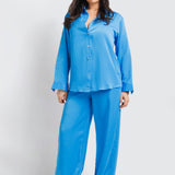 Wide‑Leg Twin Set - Blue