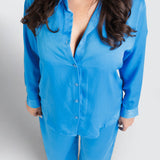 Wide‑Leg Twin Set - Blue