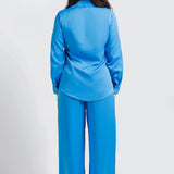 Wide‑Leg Twin Set - Blue