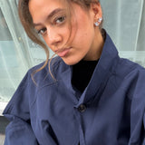 Cape Trench Coat - dark blue