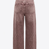 Fold Over Washed Jeans - Pink