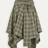 Ruffle Tie-around Skirt - Green