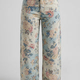 Floral Straight Jeans