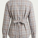 Tie-around Corset Blouse - Blue